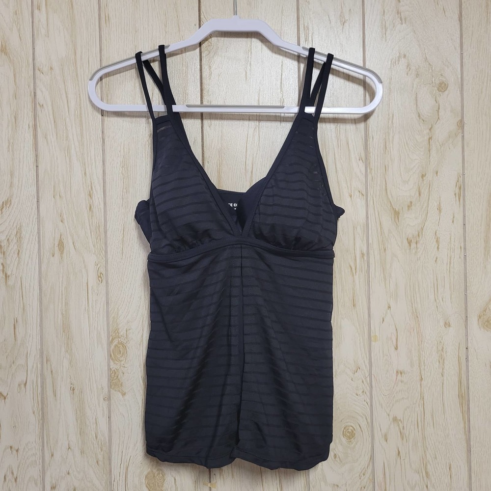 FREE COUNTRY Black Padded Tankini Swimsuit Top S